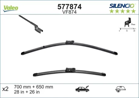 Щітка склоочисника VALEO 577874