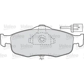 Комплект тормозных колодок, дисковый тормоз VALEO 598033