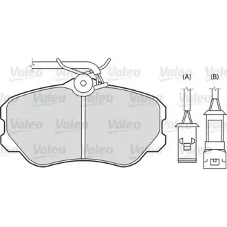 Комплект тормозных колодок, дисковый тормоз VALEO 598060