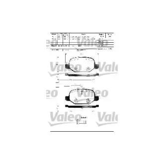 Комплект тормозных колодок, дисковый тормоз VALEO 598407