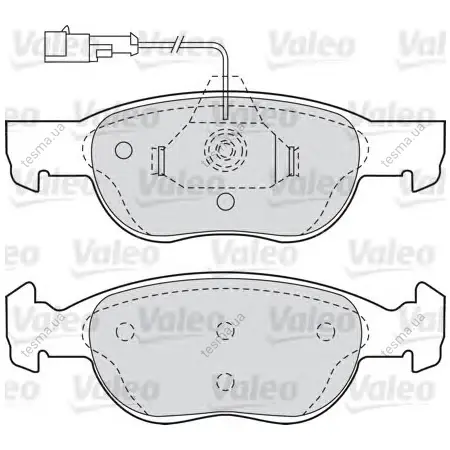 Комплект тормозных колодок, дисковый тормоз VALEO 598605 (фото 1)