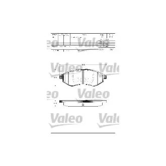 Комплект тормозных колодок, дисковый тормоз VALEO 598644