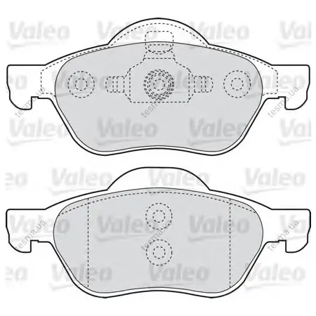Комплект тормозных колодок, дисковый тормоз VALEO 598651 (фото 1)