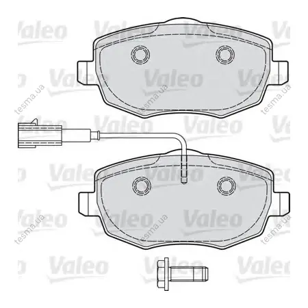 Комплект тормозных колодок, дисковый тормоз VALEO 601031 (фото 1)