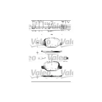 Комплект тормозных колодок, дисковый тормоз VALEO 601303