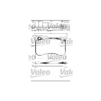 Комплект тормозных колодок, дисковый тормоз VALEO 601306