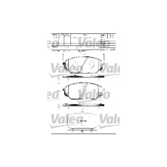 Комплект тормозных колодок, дисковый тормоз VALEO 601308