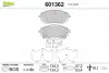 Комплект тормозных колодок, дисковый тормоз VALEO 601362 (фото 1)