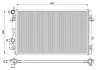 Радіатор охолодження Audi A1/Skoda Fabia/VW Polo 1.4-2.0D 09- (388x652x26) VALEO 701331 (фото 1)