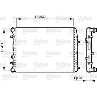 Радіатор охолодження Skoda Fabia 99-14/Roomster 06-15 VALEO 732864