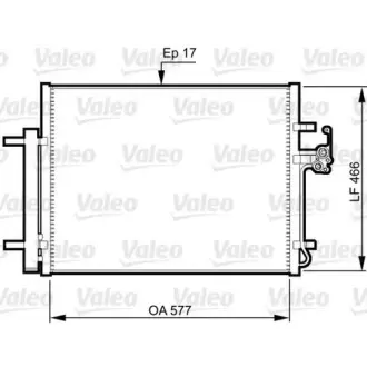 Радіатор кондиціонера MONDEO 1.6-2.3 07-15 VALEO 814360