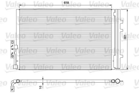 Радіатор кондиціонера BMW X3 (E83/F25)/X4 (F26) 2.0-3.0 07-17 VALEO 814386