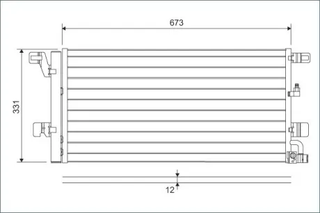 Радіатор кондиціонера AUDI A4/A5/A6 1.4-3.0 15- VALEO 822596