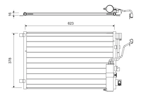 Радіатор кондиціонера QASHQAI 1.5-2.0 dCi 08-13 VALEO 822733