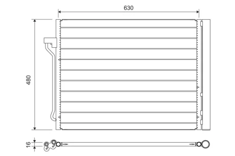 Радіатор кондиціонера BMW 5 (F10)/6 (F06/F12/F13) 4.4 09-18 VALEO 822739