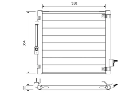 Радіатор кондиціонера MODEL S 14- VALEO 822759