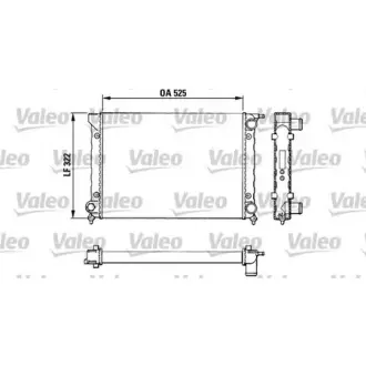 Радіатор охолодження VW Caddy/Passat 80- (317x525x20) VALEO 883727