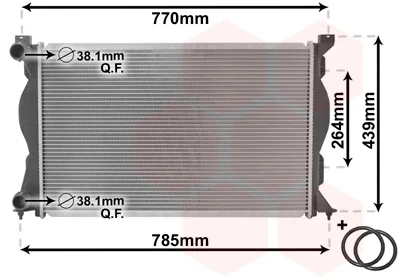 Радіатор охолодження двигуна AUDI A6 04 >11 (Van Wezel) VAN WEZEL 03002233