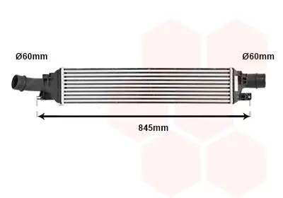 Інтеркулер AUDI Q3 2.0D 11- (вир-во Van Wezel) VAN WEZEL 03004358