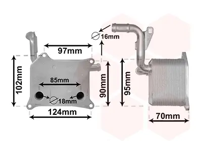 Радіатор масляний RS4- A5- A6- Touareg 4.2i (вир-во Van Wezel) VAN WEZEL 03013705