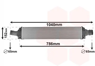 Інтеркулер AUDI A4 3.0D 15- (вир-во Van Wezel) VAN WEZEL 03014708