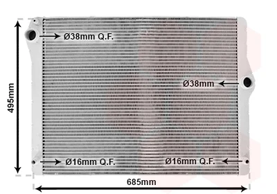 Радіатор охолодження BMW 5 (F10)/7 (F01-F04) 09-17 (вир-во Van Wezel) VAN WEZEL 06002430