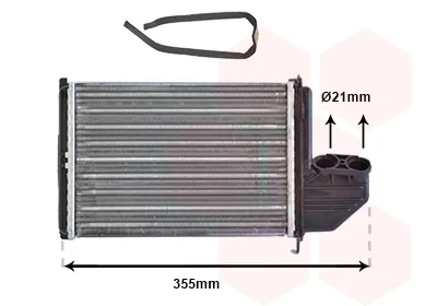 Радіатор обігрівача BMW 3 E36 90>98 (Van Wezel) VAN WEZEL 06006172