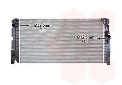 Радіатор охолодження BMW 1 F40/ 2 F44/X2 F39/ MINI COUNTRYMAN 2/17>23 (вир-во Van Wezel) VAN WEZEL 06012747