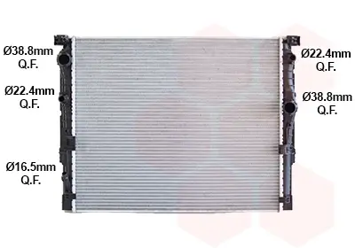 Радіатор охолодження BMW 5 G30/G31 / BMW 7 G11/G12 09/15+ (вир-во Van Wezel) VAN WEZEL 06012771
