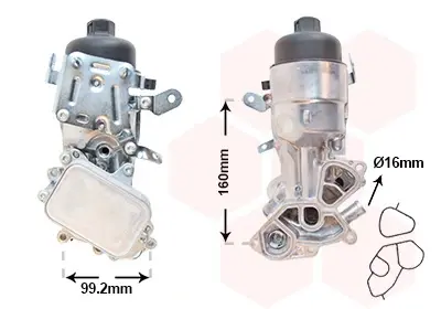 Радіатор масляний CITROEN- PEUGEOT в зборі (вир-во Van Wezel) VAN WEZEL 09013730