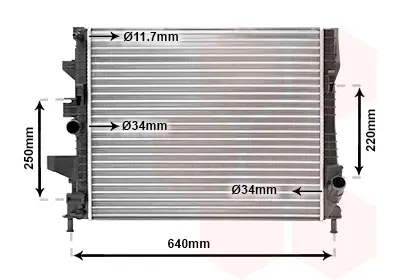 Радіатор охолодження FORD FOCUS 10-14 18 (вир-во Van Wezel) VAN WEZEL 18002644