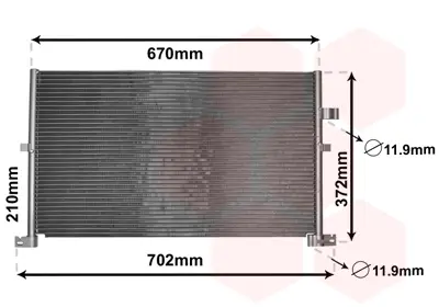 Конденсор кондиціонера MONDEO3 -OCP ALL 03-07 (Van Wezel) VAN WEZEL 18005334