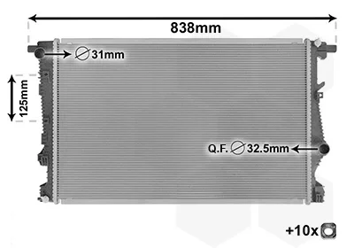 Радіатор охолодження JEEP CHEROKEE 14+ (Van Wezel) VAN WEZEL 21012700