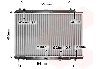 Радіатор охолодження HONDA CRV 04 > 09 (Van Wezel) VAN WEZEL 25002215