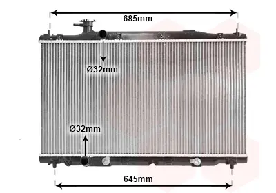 Радіатор охолодження CR-V 20i AT 06- (вир-во Van Wezel) VAN WEZEL 25002226