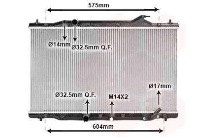 Радіатор охолодження HONDA CRV 07 > 12 (вир-во Van Wezel) VAN WEZEL 25012705