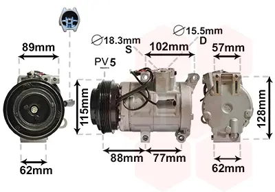 Компресор кондиціонера MAZDA 3 06/09 > 13 (Van Wezel) VAN WEZEL 2700K276 (фото 1)
