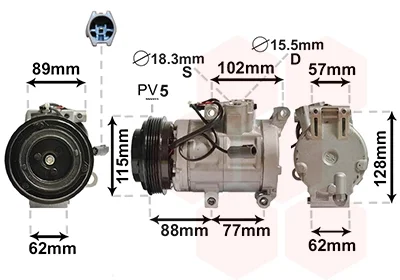 Компресор кондиціонера MAZDA 3 06/09 > 13 (Van Wezel) VAN WEZEL 2700K276