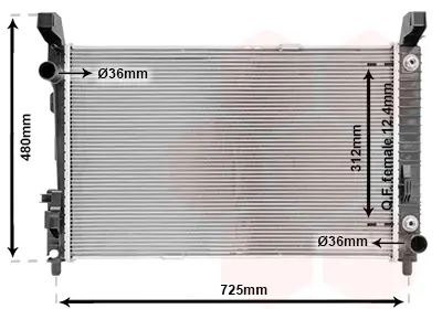 Радіатор охолодження двигуна MERCEDES A W169/ B W245 04>12 (Van Wezel) VAN WEZEL 30002364