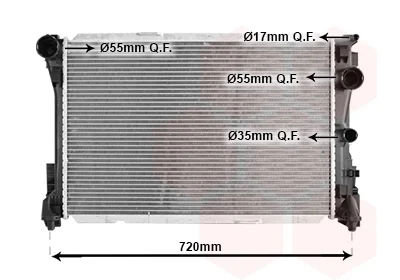 Радіатор охолодження MB E-class (W212) 2.2 CDi (OM651) 09- VAN WEZEL 30002693