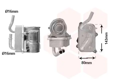 Радіатор масляний з корпусом MERCEDES C-CLK-Е-M-SLK-VITO (вир-во Van Wezel) VAN WEZEL 30013725