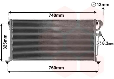 Конденсатор кондиціонера MITSUBISHI LANCER (96-) 1.3-2.0i (вир-во Van Wezel) VAN WEZEL 32005220