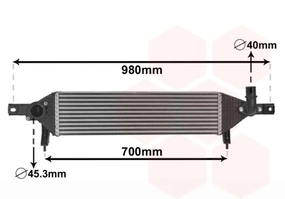 Інтеркулер NISSAN QASHQAI 2/10>14 J10 (вир-во Van Wezel) VAN WEZEL 33004409