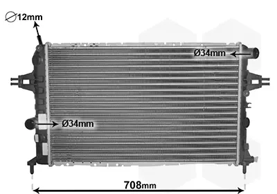 Радіатор охолодження двигуна ASTRAG 1.7 TD / 2.0 DTi MT(Van Wezel) VAN WEZEL 37002252