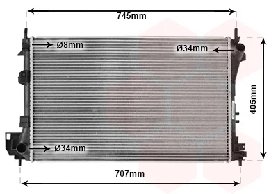 Радіатор охолодження двигуна VECTRA C/SIGNUM MT +AC 02 (Van Wezel) VAN WEZEL 37002340