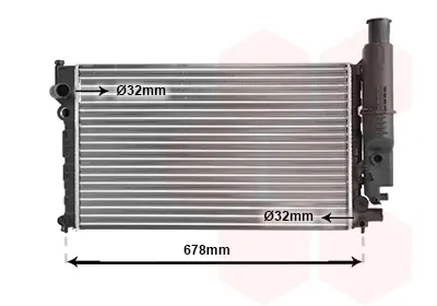 Радіатор охолодження двигуна PEUG 405 MT-AT 87-92 (Van Wezel) VAN WEZEL 40002097