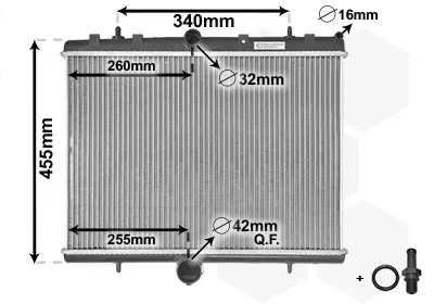 Радіатор C8/807/JUMPY/EXP D MT 06- (Van Wezel) VAN WEZEL 40002314