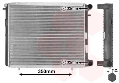Радиатор охлаждения двигателя REN R19/TRAFFIC 2 88-96 (Van Wezel) VAN WEZEL 43002045