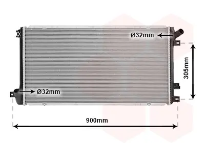 Радіатор охолодження двигуна OPEL MOVANO /MASTER 03>10 (Van Wezel) VAN WEZEL 43002408