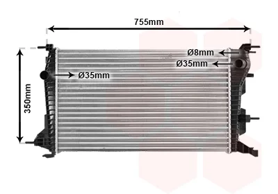 Радіатор охолодження двигуна RENAULT FLUENCE 10>13 (Van Wezel) VAN WEZEL 43002460